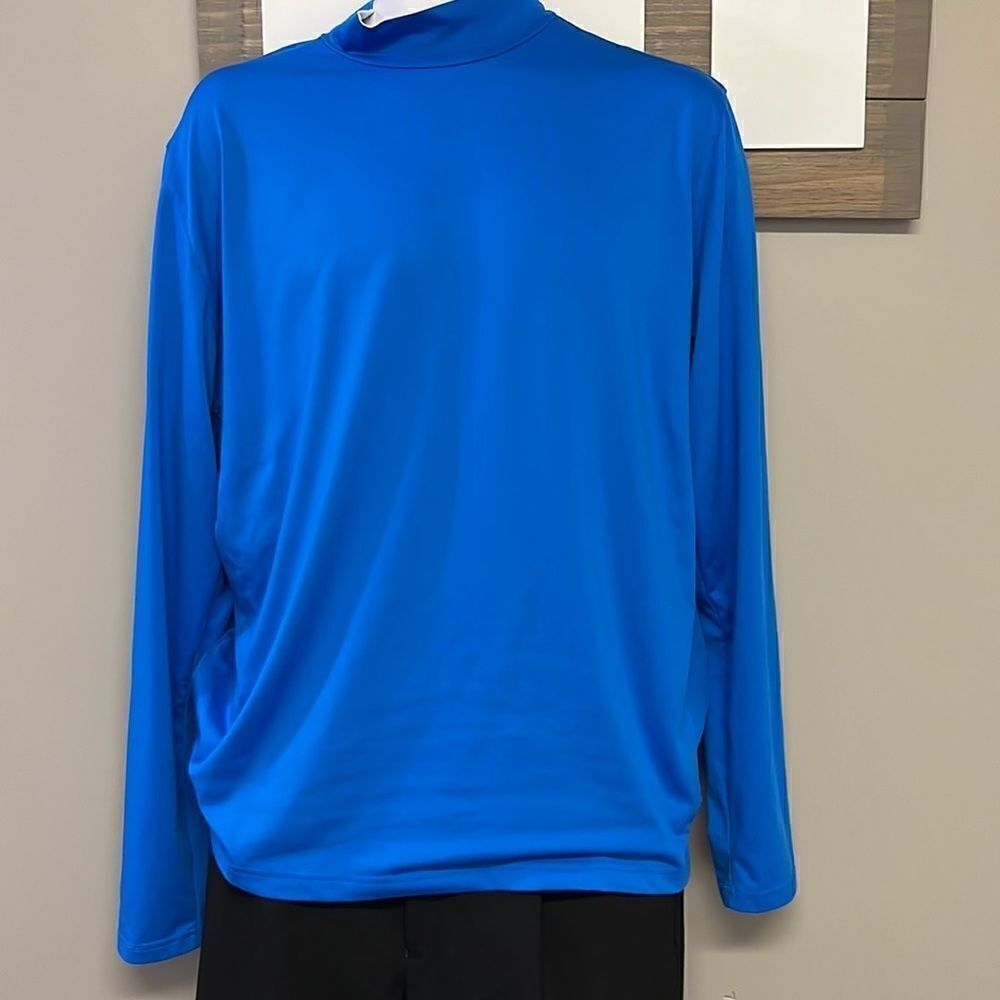 Antigua Desert Dry XTRA-LITE Mock Neck Long Sleeve Shirt- Large